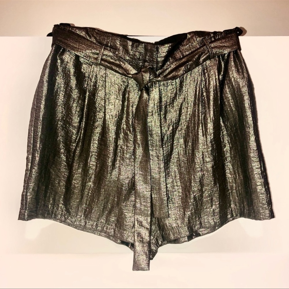 BCBGMAXAZRIA Gold Combo Shorts Large